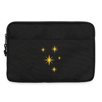 Goldene Sternenexplosion - Laptoptasche 13" - Schwarz - Vorne