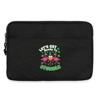 St Patricks Day Flamingos Prost - Laptoptasche 13" - Schwarz - Vorne