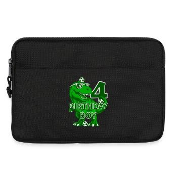 4 ANS D’ANNIVERSAIRE GARÇON FOOTBALL 4E ANNIVERSAIRE - Sacoche pour ordinateur portable 13 pouces - noir - Devant