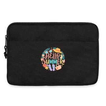 Hallo Sommer Tropen-Print - Laptoptasche 13" - Schwarz - Vorne