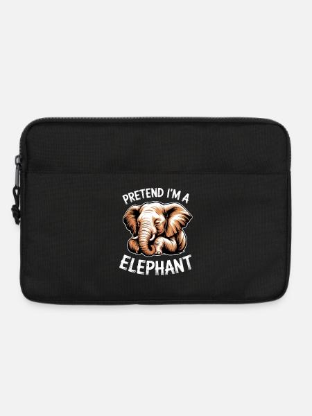 Elefant Sprüche Elefant Lustiges Elefant Geschenk  - Laptoptasche 13" - Schwarz