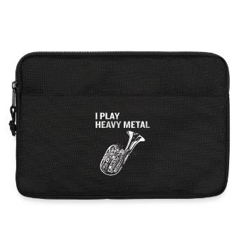 Tuba trifft Heavy Metal - Laptoptasche 13" - Schwarz - Vorne