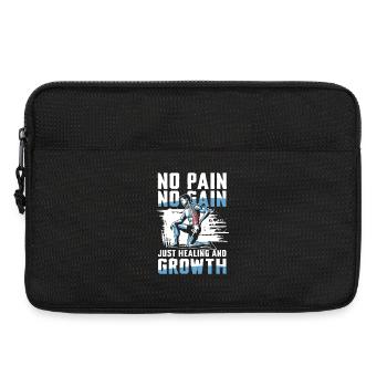  No Pain No Gain Just Healing And Growth - Laptoptasche 13" - Schwarz - Vorne