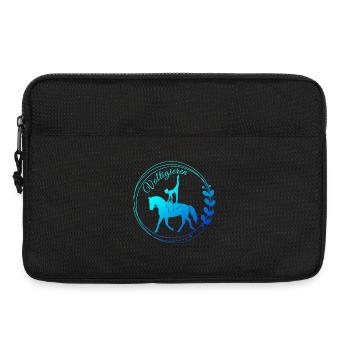 Voltigieren Nadel – Sport Outfit für Voltigierer - Laptoptasche 13" - Schwarz - Vorne