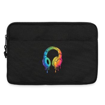 Graffiti Headphones Gaming Gamer - Laptop bag 13" - black - Front