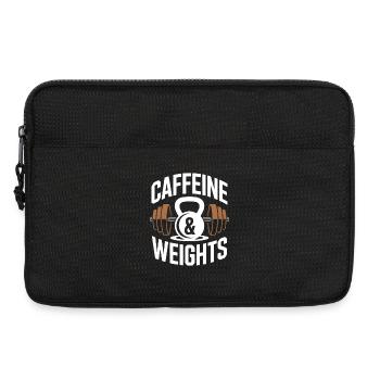 Krafttraining Caffeine & Weights Bodybuilding Gym - Laptoptasche 13" - Schwarz - Vorne