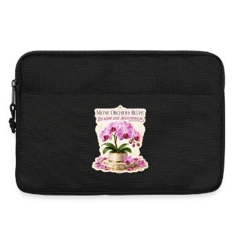 Meine Orchidee blüht, ich nehme diese Auszeichnung - Laptoptasche 13" - Schwarz - Vorne