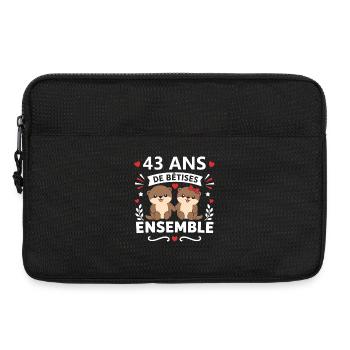 43 Ans De Bêtises Ensemble - Sacoche pour ordinateur portable 13 pouces - noir - Devant