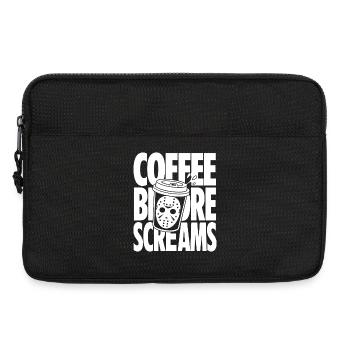 Coffee Before Screams Horror Design - Laptoptasche 13" - Schwarz - Vorne