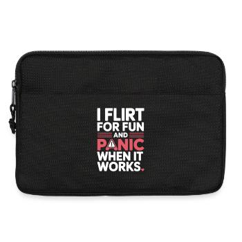 I Flirt For Fun Panic When It Works Flirten Single - Laptop bag 13" - black - Front