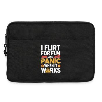 I Flirt For Fun Panic When It Works Flirten Single - Laptop bag 13" - black - Front