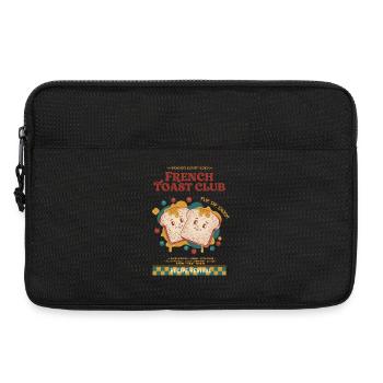 Frühstück French Toast Club Lustiger Brunch Kaffee - Laptoptasche 13" - Schwarz - Vorne
