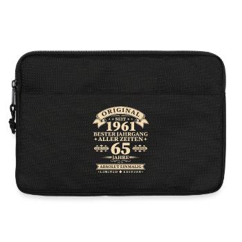 Original 1961 Bester Jahrgang 65. Geburtstag - Laptoptasche 13" - Schwarz - Vorne