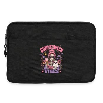 Summerween Vibes Squelette | Vacances Halloween - Sacoche pour ordinateur portable 13 pouces - noir - Devant