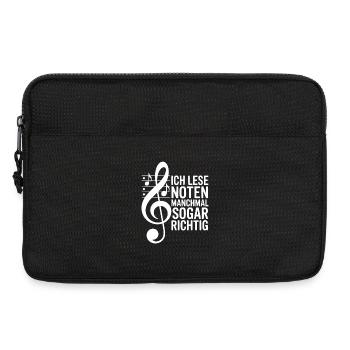 Musiker - Ich lese Noten manchmal sogar richtig - Laptoptasche 13" - Schwarz - Vorne