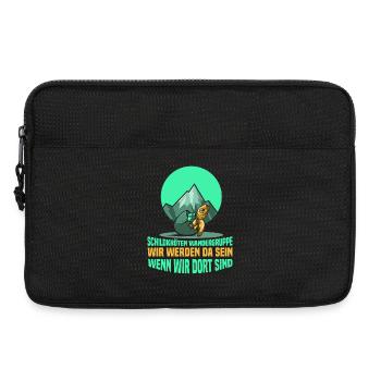 Schildkörten Wandergruppe Wander Bergsteiger - Laptoptasche 13" - Schwarz - Vorne