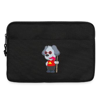 Hund Billiard Queue - Laptoptasche 13" - Schwarz - Vorne