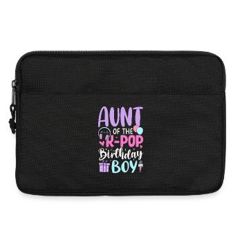 Tante du garçon anniversaire de la K-Pop - Sacoche pour ordinateur portable 13 pouces - noir - Devant