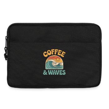 Coffee Waves Surfing Coffee & Waves Surfer Beach - Laptop bag 13" - black - Front