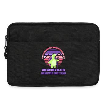 Schildkörten Wandergruppe Wander Bergsteiger - Laptoptasche 13" - Schwarz - Vorne