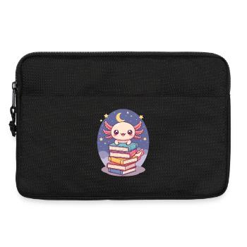 Axolotl Reading Bookworm Book Bookworm Bookworm - Laptop bag 13" - black - Front
