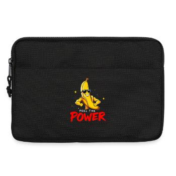  Peel The Power Lustige Banane Muskelprotz Fitness - Laptoptasche 13" - Schwarz - Vorne