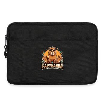 Papybarra Capybara Papa Familien Motiv - Laptoptasche 13" - Schwarz - Vorne