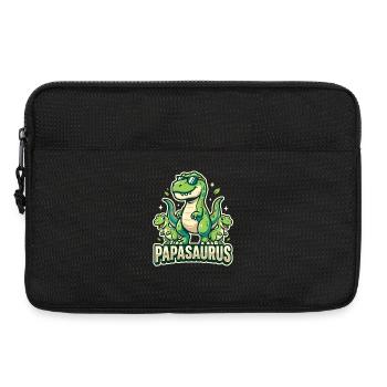 Papasaurus Dinosaur Dad Family Motif - Laptop bag 13" - black - Front