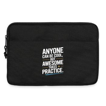 Anyone Can Be Cool Awesome Nerd Gamer Geek Irony - Laptop bag 13" - black - Front