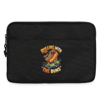 Rolling with the Buns Skateboard Hotdog Sarskasmus - Laptop bag 13" - black - Front