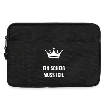 Ein Scheiß Muss Ich. - Laptoptasche 13" - Schwarz - Vorne