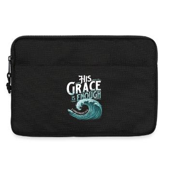 Seine Gnade reicht 2 Kor 12,9 - Laptoptasche 13" - Schwarz - Vorne