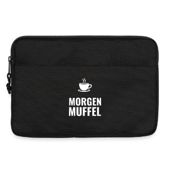 Morgenmuffel – Schlichtes Statement - Laptoptasche 13" - Schwarz - Vorne