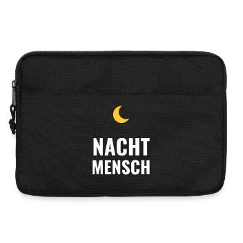 Nachtmensch – Schlichtes Statement - Laptoptasche 13" - Schwarz - Vorne