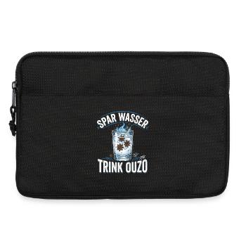 Spar Wasser Trink Ouzo - Laptoptasche 13" - Schwarz - Vorne