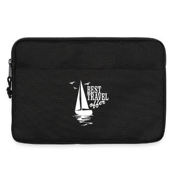 Segelboot Meer Reise Motiv Vintage - Laptoptasche 13" - Schwarz - Vorne