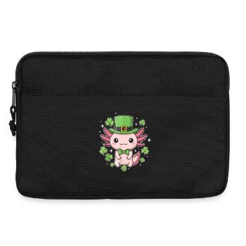 Leprechaun Axolotl with Luck - Laptop bag 13" - black - Front