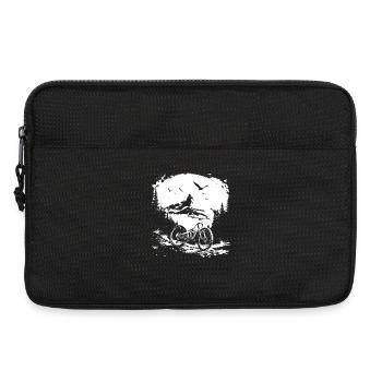 Mountainbike Skizze - Laptoptasche 13" - Schwarz - Vorne