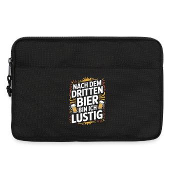 Bier Nach Dem Dritten Bier Lustig JGA Party Malle - Laptoptasche 13" - Schwarz - Vorne