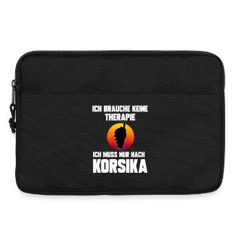 Ich brauche keine Therapie ich muss nach Korsika - Laptoptasche 13" - Schwarz - Vorne