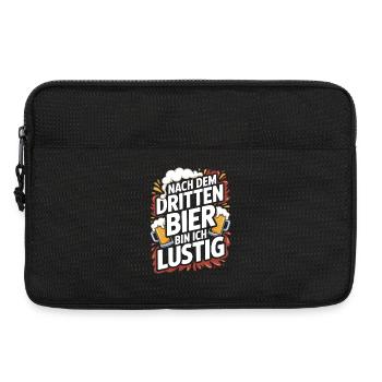 Bier Nach Dem Dritten Bier Lustig JGA Party Malle - Laptoptasche 13" - Schwarz - Vorne