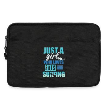 Einfach ein Mädchen, das Ratten und Surfen liebt - Laptoptasche 13" - Schwarz - Vorne