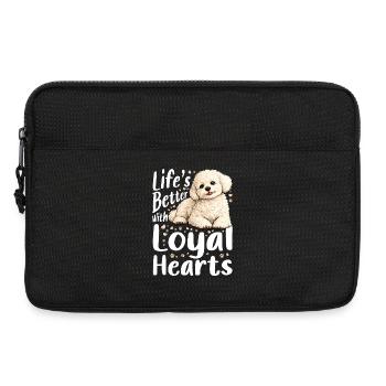 Bichon Frise Dog Breed - Laptoptasche 13" - Schwarz - Vorne
