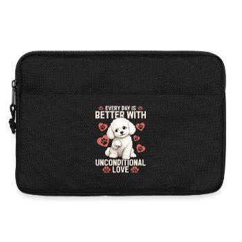 Bichon Frise Dog Breed - Laptop bag 13" - black - Front
