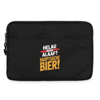 Bier Karneval Fasching Köln Helau oder Alaaf Bier - Laptoptasche 13" - Schwarz - Vorne