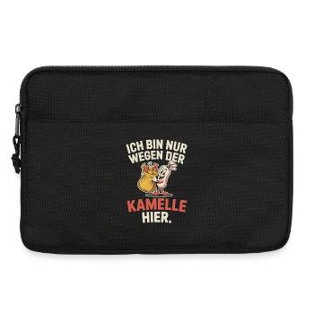 Karneval Nur Wegen Der Kamelle Hier Karnevalszug - Laptoptasche 13" - Schwarz - Vorne