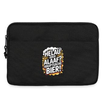 Bier Karneval Fasching Köln Helau oder Alaaf Bier - Laptoptasche 13" - Schwarz - Vorne