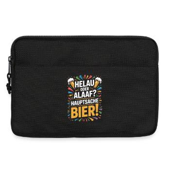 Bier Karneval Fasching Köln Helau oder Alaaf Bier - Laptoptasche 13" - Schwarz - Vorne