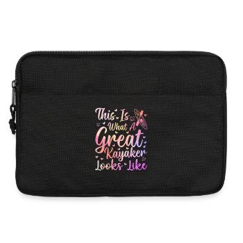 This is what a great Kayaker looks like - Canoeing - Laptop bag 13" - black - Front