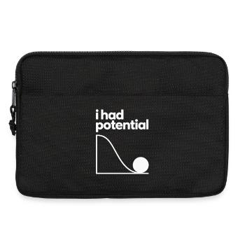 Ich hatte Potenzial Grafik Physik Wissenschaft Wit - Laptoptasche 13" - Schwarz - Vorne